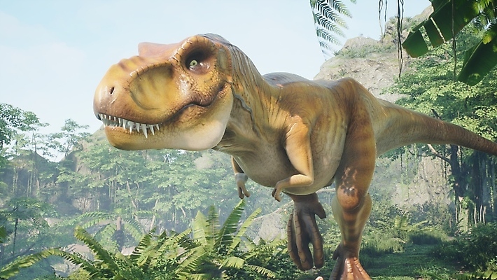 JPG 해외이미지 주간 한마리 야생동물 사람없음 야외 3D 걷기 숲 고생물 육식공룡 티라노사우루스 쥬라기 해외포토 포토 자연요소 동물 1 모션 생물 디지털합성 공룡 파일형식 이미지허브