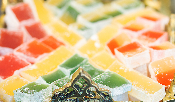 포토 JPG 해외이미지 단면 실내 사람없음 아웃포커스 여러개 달콤 가득함 로쿰 해외포토 다수 디저트 촬영기법 내부 맛 터키음식 파일형식 이미지허브