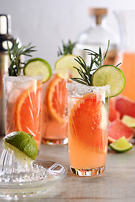 포토 JPG 해외이미지 잔 실내 사람없음 아웃포커스 칵테일 설탕 자몽 라임 로즈메리 과일조각 과즙기 나무배경 해외포토 식기 조각 백그라운드 과일 주류 촬영기법 내부 허브 파일형식 이미지허브