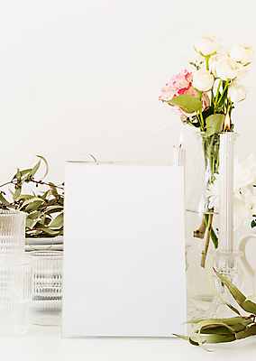 포토 JPG 해외이미지 식물 꽃 잎 초 잔 사각프레임 프레임 실내 사람없음 꽃병 흰배경 촛대 메뉴판 목업 해외포토 식기 백그라운드 내부 사각형 흰색 파일형식 이미지허브