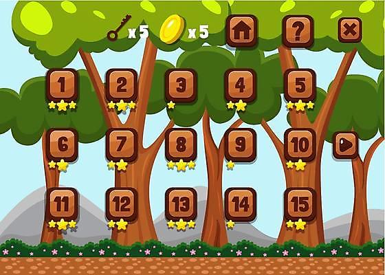 EPS 해외이미지 나무 별 일러스트 버튼 열쇠 사람없음 동전 물음표 게임 메뉴 금화 단계 순서 UI 인터페이스 집모양 해외일러스트 자연요소 모양 식물 기호 돈 놀이 황금 파일형식 벡터 이미지허브