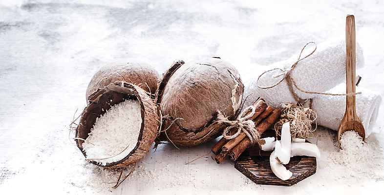 포토 JPG 해외이미지 사람없음 수건 흰색 오브젝트 스파용품 코코넛 나무숟가락 바디케어 입욕소금 해외포토 컬러 과일 위생용품 숟가락 스파 미용용품 소금 파일형식 이미지허브