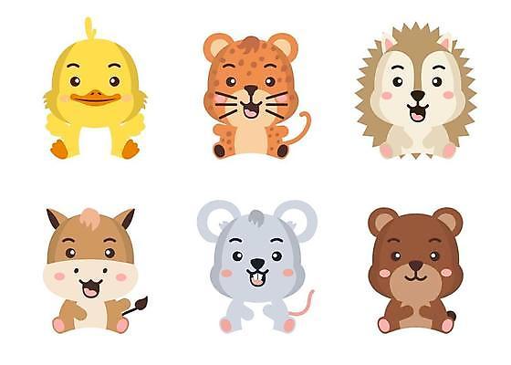 EPS 해외이미지 디자인 동물캐릭터 일러스트 곰 오리 사람없음 말_동물 쥐 치타 고슴도치 해외일러스트 일러캐릭터 동물 캐릭터 포유류 조류 설치류 파일형식 벡터 이미지허브