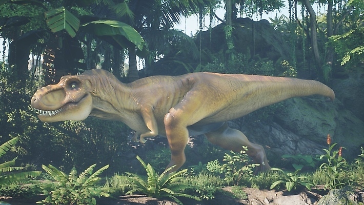 JPG 해외이미지 주간 나무 한마리 길 야생동물 사람없음 야외 3D 걷기 숲 고생물 육식공룡 티라노사우루스 쥬라기 해외포토 포토 자연요소 식물 동물 1 모션 생물 디지털합성 공룡 파일형식 이미지허브