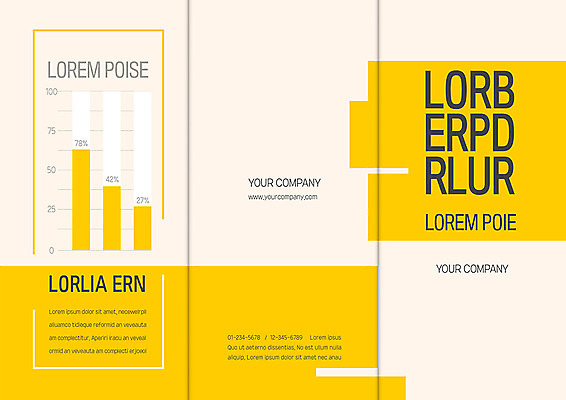 템플릿 표지디자인 북디자인 출판디자인 교육 표지 리플렛 북커버 3단접지 그래프 안내 팜플렛 사람없음 노란색 이미지템플릿 AI파일 컬러 파일형식 벡터