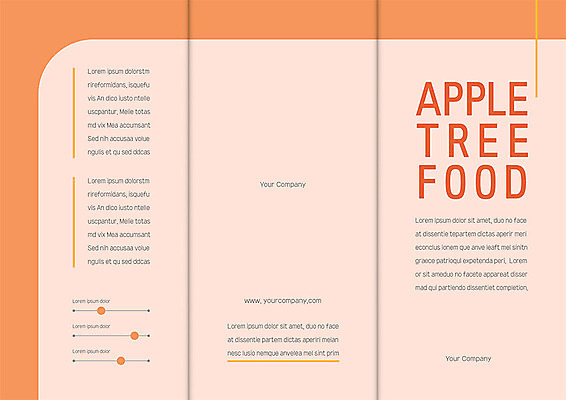 템플릿 표지디자인 북디자인 출판디자인 표지 리플렛 분홍색 북커버 3단접지 그래프 팜플렛 사람없음 주황색 사과 이미지템플릿 AI파일 컬러 과일 파일형식 벡터