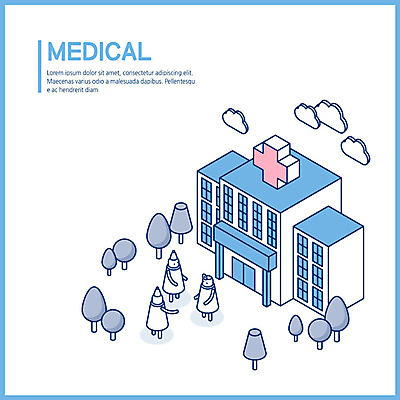 나무 구름 일러스트 의학 요정 병원 대화 사람없음 생활 파란색 귀여움 의사 사회 스토리 아이소메트릭 국내일러스트 AI파일 자연요소 식물 컬러 컨셉 말하기 의료진 공동체 파일형식 벡터