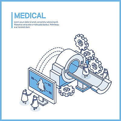 일러스트 의학 요정 사람없음 생활 파란색 귀여움 모니터 진료 의사 사회 검사_조사 톱니바퀴 스토리 아이소메트릭 CT촬영 국내일러스트 AI파일 컬러 컨셉 의료기기 컴퓨터 의료진 공동체 파일형식 벡터