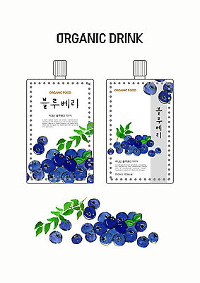 PSD 채소 과일 일러스트 자연 붓터치 수채화 건강 사람없음 보라색 주스 허브 유기농 블루베리 패키지 팩음료 국내일러스트 식물 웰빙 음료 컬러 생태계 파일형식