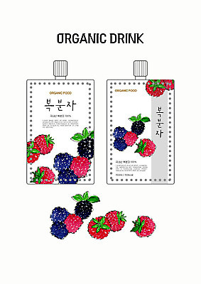 PSD 열매 채소 일러스트 자연 붓터치 수채화 건강 사람없음 주스 유기농 패키지 복분자 팩음료 국내일러스트 식물 웰빙 음료 과일 생태계 파일형식