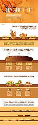 빵 일러스트 그래프 샌드위치 사람없음 갈색 깨끗함 빵집 인포그래픽 바게트 크루아상 레이아웃 국내일러스트 AI파일 음식 컬러 컨셉 상점 파일형식 벡터