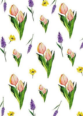 PSD 식물 꽃 잎 패턴 일러스트 붓터치 수채화 따뜻함 사람없음 컬러풀 튤립 화려 감성 라벤더 플라워패턴 국내일러스트 컬러 컨셉 무늬 허브 파일형식