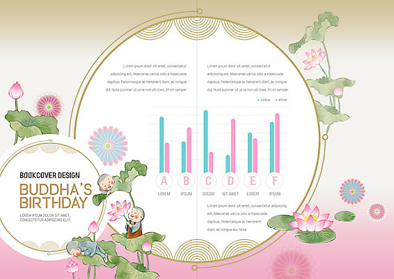 전신 PSD 템플릿 표지디자인 북디자인 출판디자인 남자 내지 어린이 리플렛 분홍색 북커버 놀이 그래프 연꽃 미소 사람 팜플렛 상반신 세명 공휴일 부처님오신날 즐거움 연잎 동자승 승복 놀기 이미지템플릿 기념일 꽃 감정 컬러 잎 모션 표정 승려 파일형식