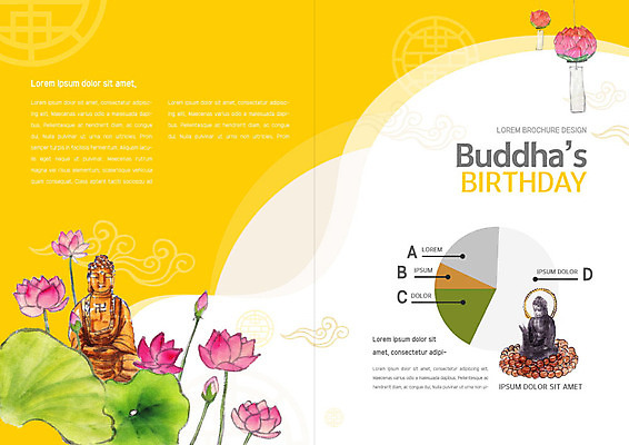 PSD 템플릿 표지디자인 북디자인 출판디자인 내지 리플렛 북커버 그래프 연꽃 팜플렛 사람없음 공휴일 노란색 부처님오신날 불상 연잎 부처 연등 이미지템플릿 기념일 꽃 컬러 잎 불교 등불 불교용품 파일형식