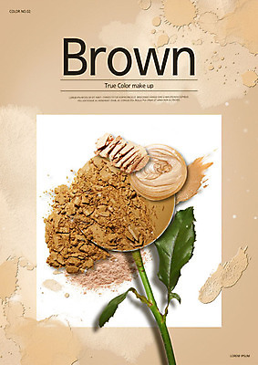 PSD 편집이미지 꽃 한송이 사람없음 화장 뷰티 갈색 화장품 번짐 화사함 카피스페이스 이미지편집 식물 1 컬러 컨셉 공백 송이 파일형식 효과