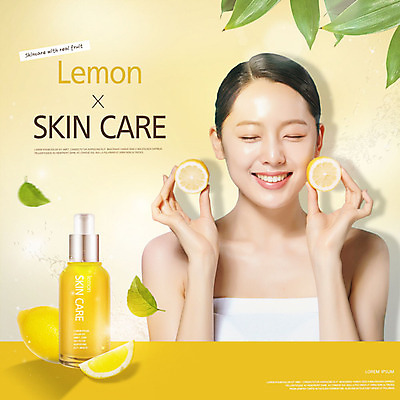 PSD 편집이미지 여자 잎 과일 한명 미소 들기 사람 상반신 20대 성인 앞모습 여름 뷰티 노란색 눈감음 화장품 한국인 레몬 상큼 스킨케어 의료성형뷰티 성인여자한명만 이미지편집 식물 1 계절 뷰포인트 컬러 모션 표정 동양인 청년 여자한명만 성인여자만 파일형식