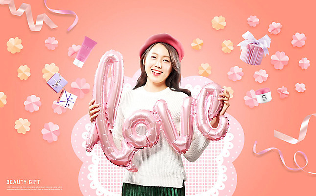 PSD 편집이미지 여자 꽃 리본 선물 사랑 한명 미소 사람 상반신 20대 성인 앞모습 뷰티 화장품 한국인 페이퍼아트 즐거움 풍선 의료성형뷰티 성인여자한명만 카피스페이스 리빙코랄 이미지편집 레이스천 식물 1 감정 뷰포인트 표정 동양인 청년 공백 직물 여자한명만 성인여자만 파일형식 트랜드컬러 코랄