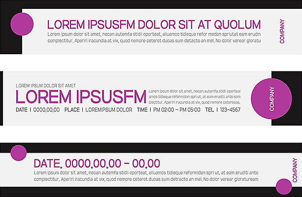 도형 템플릿 배너 배너템플릿 가로배너 회사 비즈니스 프레임 사람없음 사각형 보라색 검은색 현수막 원형 레이아웃 배너세트 AI파일 컬러 가로 세트 파일형식 벡터