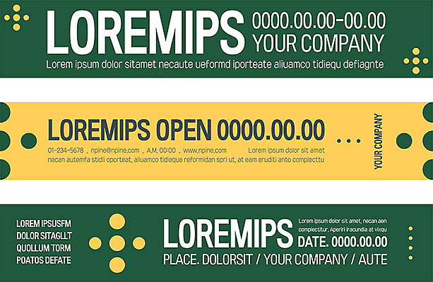 도형 템플릿 배너 배너템플릿 가로배너 회사 비즈니스 사람없음 초록색 노란색 현수막 점 원형 레이아웃 반전 배너세트 AI파일 컬러 컨셉 가로 세트 파일형식 벡터