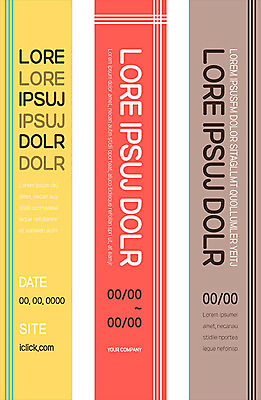 템플릿 배너 배너템플릿 세로배너 선 사람없음 빨간색 컬러풀 갈색 노란색 현수막 알림 직선 배너세트 AI파일 컬러 세로 세트 파일형식 벡터