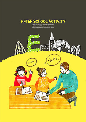 PSD 외국인 알파벳 영어 여자 교육 남자 지구 초등학생 어린이 일러스트 학교 수업 대화 사람 상반신 성인 세명 연필 노란색 기록 원어민 영어책 에듀 초등 방과후 스쿨팩 국내일러스트 문자 학생 컬러 학용품 말하기 인종 책 필기구 영어교사 에듀케이션 파일형식