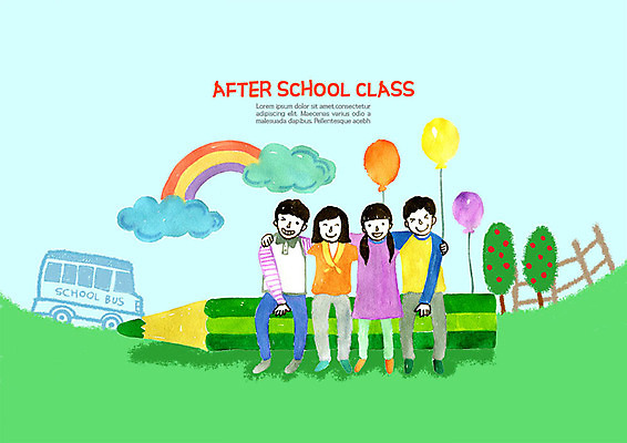 전신 PSD 나무 구름 여자 교육 남자 초등학생 어린이 무지개 일러스트 학교 수업 어깨동무 미소 사람 앉기 초원 여러명 친구 울타리 연필 스쿨버스 풍선 에듀 초등 방과후 스쿨팩 국내일러스트 자연요소 식물 학생 포즈 다수 관계 모션 학용품 버스 표정 담장 필기구 에듀케이션 파일형식
