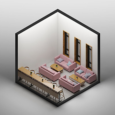 PSD 편집이미지 백그라운드 탁자 사람없음 그래픽 인테리어 소파 하이앵글 공간 카페 디지털합성 아이소메트릭 엑소노메트릭 이미지편집 편집3D 디자인 뷰포인트 가구 의자 3D 상점 파일형식