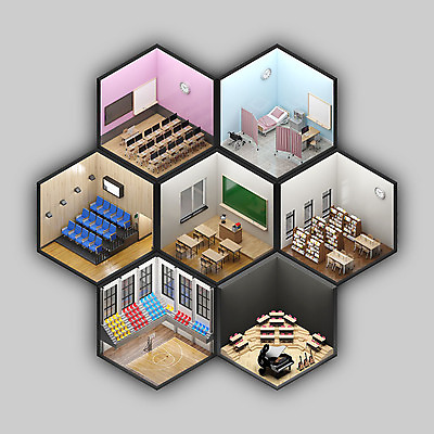 PSD 편집이미지 백그라운드 교실 사람없음 그래픽 인테리어 하이앵글 공간 도서관 강당 강의실 디지털합성 체육관 컴퓨터실 농구장 아이소메트릭 대강당 보건실 음악실 엑소노메트릭 이미지편집 편집3D 디자인 교육 뷰포인트 스포츠시설 학교 3D 파일형식