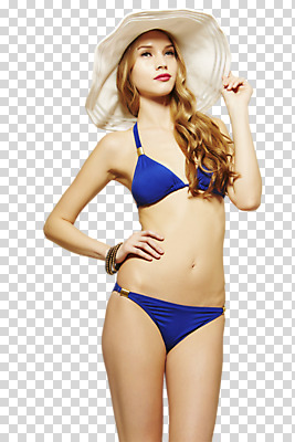 서양인 외국인 편집이미지 응시 여자 수영복 포즈 한명 서기 사람 상반신 20대 성인 앞모습 여름 파란색 비키니 PNG 챙모자 성인여자한명만 편집소스 모자_잡화 1 시선 옷 계절 뷰포인트 컬러 모션 인종 청년 여자한명만 성인여자만 파일형식