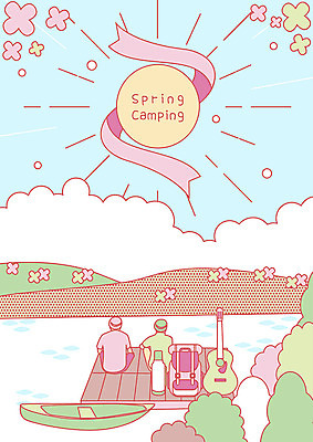 나무 응시 남자 꽃 리본 호수 일러스트 배낭 산 아웃도어 사람 앉기 상반신 성인 두명 태양 고요 봄 캠핑 기타 나룻배 즐거움 백팩 데크 보온병 선박 국내일러스트 AI파일 자연요소 식물 시선 계절 감정 수상교통 배_교통 가방 모션 현악기 레저 파일형식 벡터