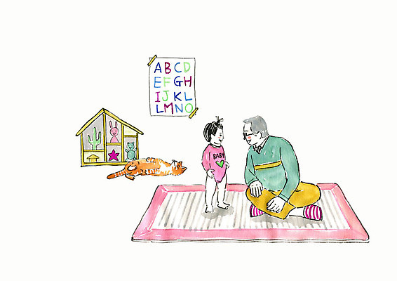 전신 PSD 한마리 알파벳 여자 할아버지 노년 남자 일러스트 손녀 수채화 서기 미소 사람 앉기 두명 일상 반려동물 장난감 마주보기 고양이 육아 아기 번짐 반려 반려묘 국내일러스트 동물 1 영어 포유류 모션 표정 성인 라이프 손주 파일형식 효과