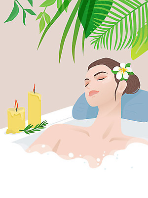 우먼라이프 여자 여유 일러스트 촛불 휴식 나뭇잎 욕조 한명 사람 상반신 성인 초록색 뷰티 목욕 봄 거품 편안함 피부관리 자기관리 성인여자한명만 국내일러스트 AI파일 1 라이프스타일 계절 감정 컬러 컨셉 잎 초 청결 감각 여자한명만 성인여자만 파일형식 벡터