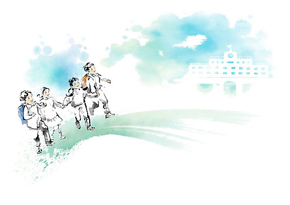 전신 PSD 학생 여자 교육 남자 초등학생 어린이 일러스트 캘리그라피 학교 수업 붓터치 책가방 사람 여러명 파란색 친구 달리기 손잡기 우정 신학기 입학 등교 번짐 에듀 스쿨팩 국내일러스트 컬러 다수 가방 관계 모션 등하교 에듀케이션 파일형식 효과