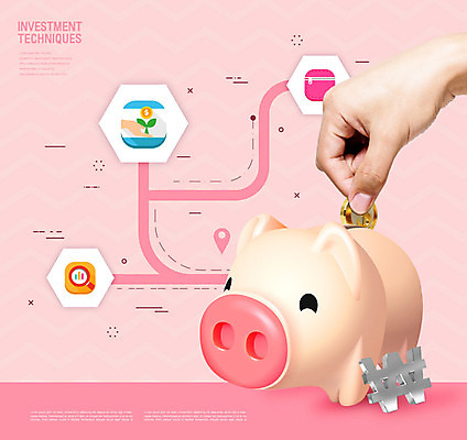 PSD 편집이미지 손 분홍색 돋보기 그래프 신체부위 새싹 동전 저축 돼지저금통 원화 지갑 재테크 넣기 금융의날 이미지편집 식물 컬러 돈 모션 사람 금융 저금통 파일형식 법정기념일