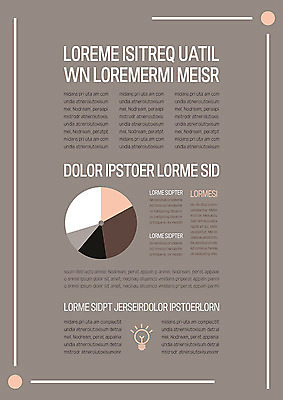 템플릿 내지 선 전구 그래프 아이디어 사람없음 갈색 원형 문서템플릿 서식 이미지템플릿 AI파일 도형 컬러 컨셉 파일형식 벡터