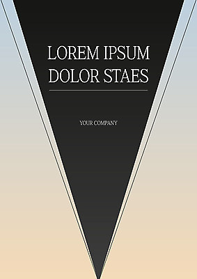 템플릿 표지 회사 비즈니스 사람없음 검은색 주황색 삼각형 문서템플릿 서식 레이아웃 그라데이션 이미지템플릿 AI파일 도형 컬러 파일형식 벡터