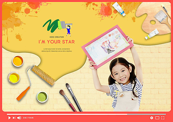 PSD 편집이미지 여자 어린이 벽돌 미술 한명 미소 들기 사람 상반신 앞모습 주황색 페인트 물감 한국인 붓 팔레트 스케치북 즐거움 그림 번짐 방송 동영상 페인트롤러 소녀한명만 크리에이터 이미지편집 직업 1 감정 뷰포인트 컬러 모션 문화예술 학용품 표정 동양인 미술도구 여자한명만 소녀만 파일형식 1인미디어 효과