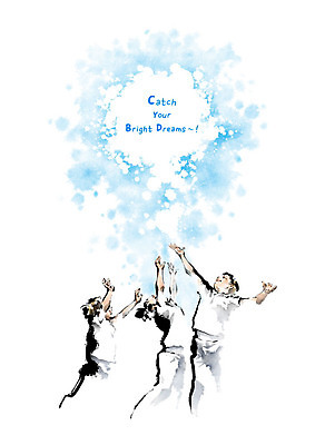 PSD 여자 기념일 남자 어린이 일러스트 캘리그라피 가족 붓터치 흑백 사람 소녀 소년 상반신 세명 파란색 손들기 점프 희망 꿈 어린이날 5월 즐거움 5월행사 번짐 가정의달 국내일러스트 감정 컬러 관계 모션 촬영기법 이벤트 날짜 파일형식 효과