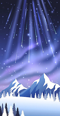 계절 백그라운드 설경 겨울 그래픽백그라운드 일러스트 산 풍경 사람없음 그래픽 파란색 눈 야간 숲 유성 겨울산 오로라 겨울배경 국내일러스트 AI파일 자연요소 컬러 자연현상 날씨 파일형식 벡터