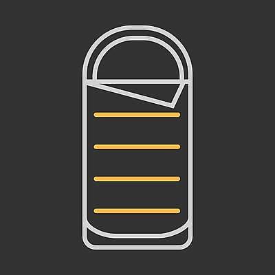 EPS 해외이미지 일러스트 캠핑도구 사람없음 검은색 캠핑 침낭 해외일러스트 컬러 레저 도구 파일형식 벡터 이미지허브