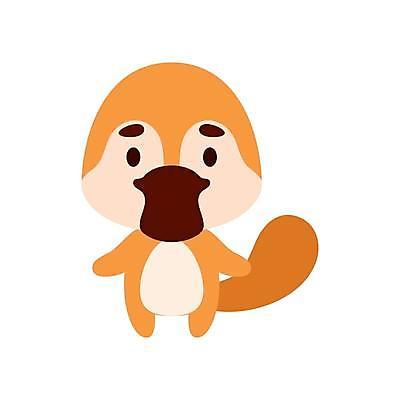 EPS 해외이미지 동물캐릭터 일러스트 사람없음 귀여움 주황색 만화 오리너구리 해외일러스트 일러캐릭터 동물 캐릭터 컬러 컨셉 파일형식 벡터 이미지허브