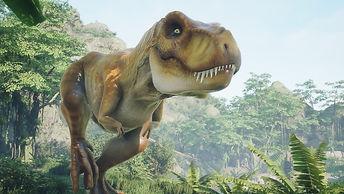 JPG 해외이미지 주간 나무 한마리 야생동물 산 사람없음 야외 3D 걷기 숲 고생물 육식공룡 티라노사우루스 쥬라기 해외포토 포토 자연요소 식물 동물 1 모션 생물 디지털합성 공룡 파일형식 이미지허브