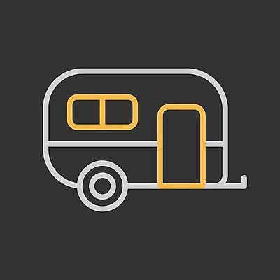 EPS 해외이미지 일러스트 사람없음 검은색 캠핑 캠핑카 카라반 캠핑트레일러 해외일러스트 컬러 자동차 레저 트레일러 파일형식 벡터 이미지허브