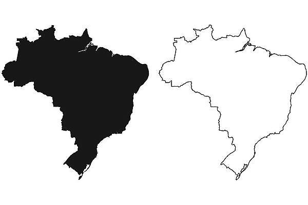 EPS 해외이미지 실루엣 백그라운드 지도 일러스트 흑백 그래픽 검은색 흰색 경계선 남아메리카 라틴아메리카 땅 윤곽 브라질 고립 전국 지리 해외일러스트 선 컬러 촬영기법 아메리카 경계 파일형식 벡터 이미지허브