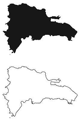 EPS 해외이미지 실루엣 백그라운드 지도 일러스트 흑백 그래픽 검은색 흰색 경계선 땅 윤곽 고립 도미니카공화국 전국 지리 해외일러스트 선 컬러 촬영기법 남아메리카 경계 파일형식 벡터 이미지허브