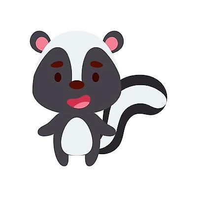 EPS 해외이미지 동물캐릭터 일러스트 사람없음 귀여움 만화 스컹크 해외일러스트 일러캐릭터 동물 캐릭터 컨셉 파일형식 벡터 이미지허브