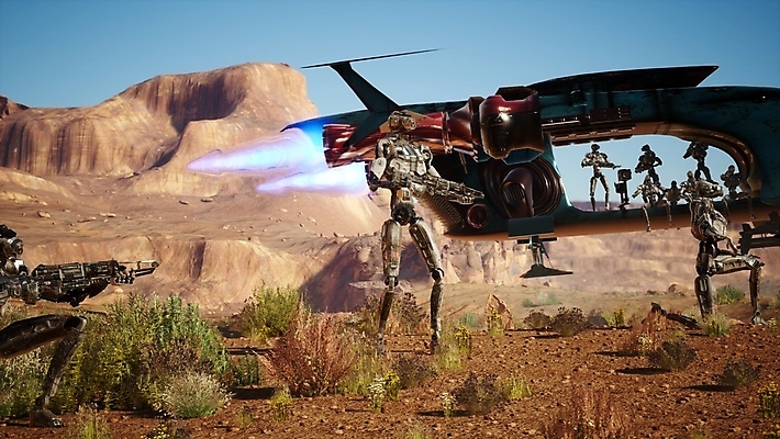 JPG 해외이미지 주간 들기 사람없음 야외 3D 사막 총 우주선 디지털합성 전쟁 전투로봇 SF 해외포토 포토 자연요소 무기 모션 우주 로봇 파일형식 이미지허브