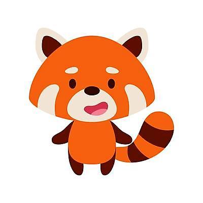 EPS 해외이미지 동물캐릭터 일러스트 사람없음 귀여움 만화 레서판다 해외일러스트 일러캐릭터 동물 캐릭터 컨셉 포유류 파일형식 벡터 이미지허브