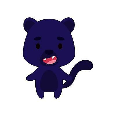 EPS 해외이미지 동물캐릭터 일러스트 사람없음 귀여움 만화 남색 퓨마 해외일러스트 일러캐릭터 동물 캐릭터 컬러 컨셉 포유류 파일형식 벡터 이미지허브