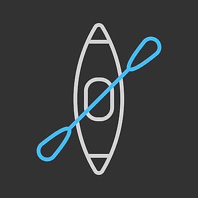 EPS 해외이미지 일러스트 레저 사람없음 검은색 수상스포츠 노 카약 해외일러스트 스포츠 컬러 선박 파일형식 벡터 이미지허브